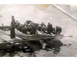 1950 год. На озере белое проходит первенство Люберецкого райсовета ДОСФЛОТ. Слева команда Косинской школы по морскому многоборью